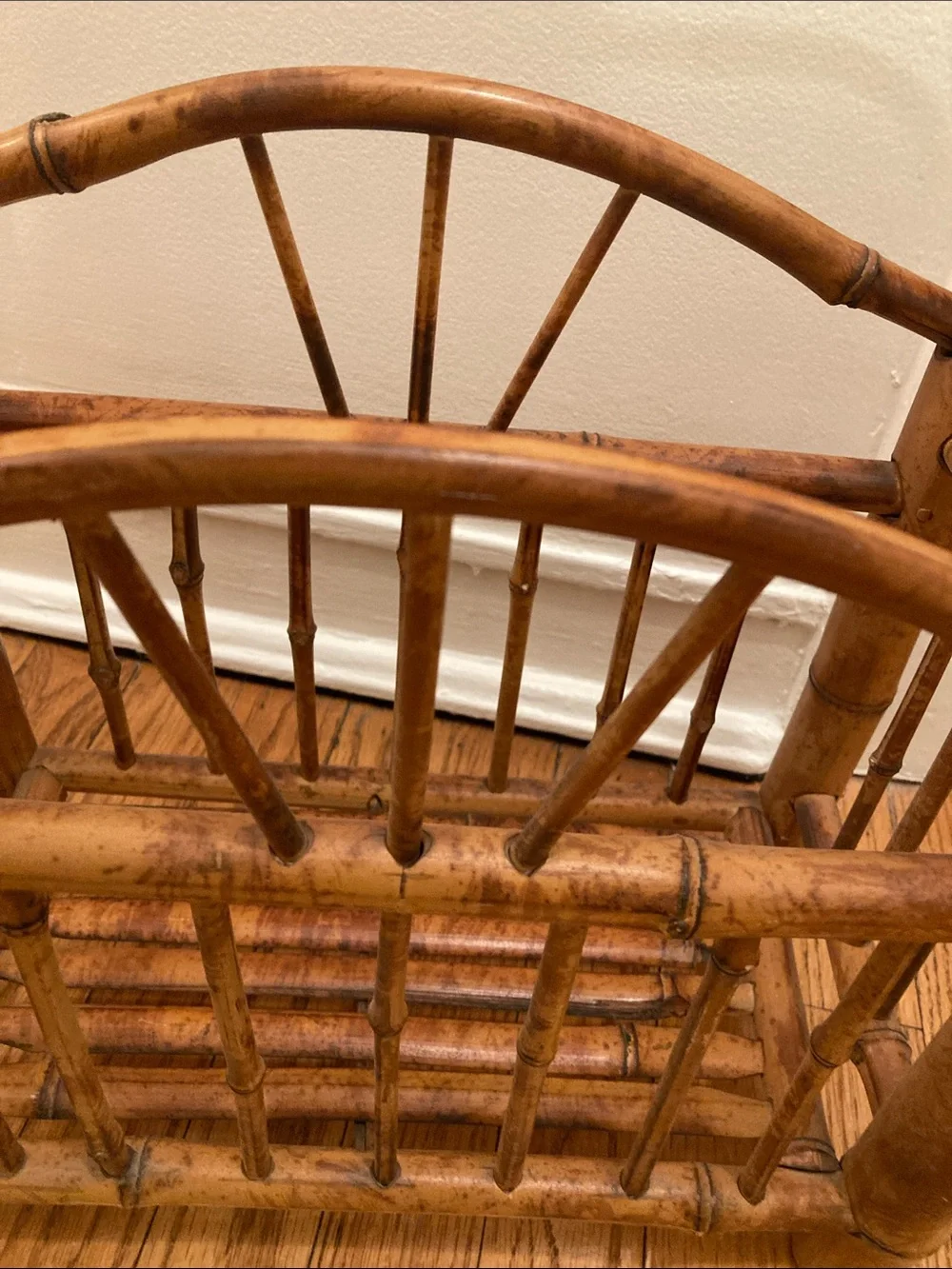 Fabulous 1920 -1930 original bamboo magazine rack